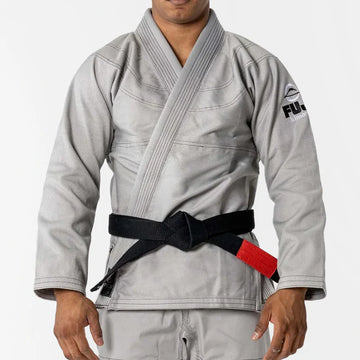 Fuji Lightweight Grey BJJ Gi – Premium Pearl Weave Gi for Men – Durable, Breathable Jiu-Jitsu Gi with Rubberized Collar