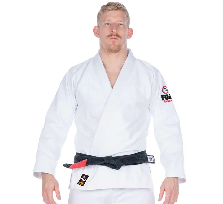 Fuji Lightweight White BJJ Gi – Premium Pearl Weave Gi for Men – Durable, Breathable Jiu-Jitsu Gi with Rubberized Collar