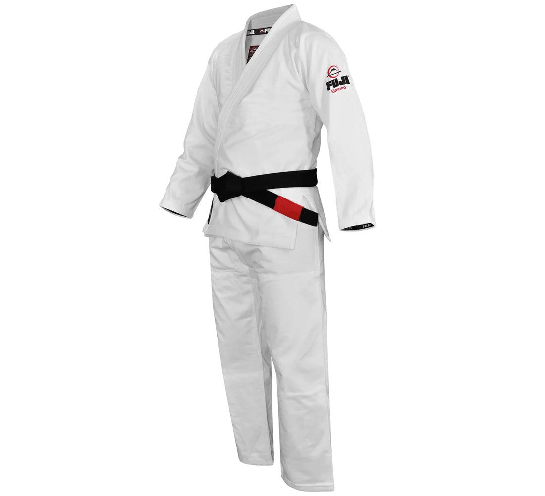 Fuji Lightweight White BJJ Gi – Premium Pearl Weave Gi for Men – Durable, Breathable Jiu-Jitsu Gi with Rubberized Collar