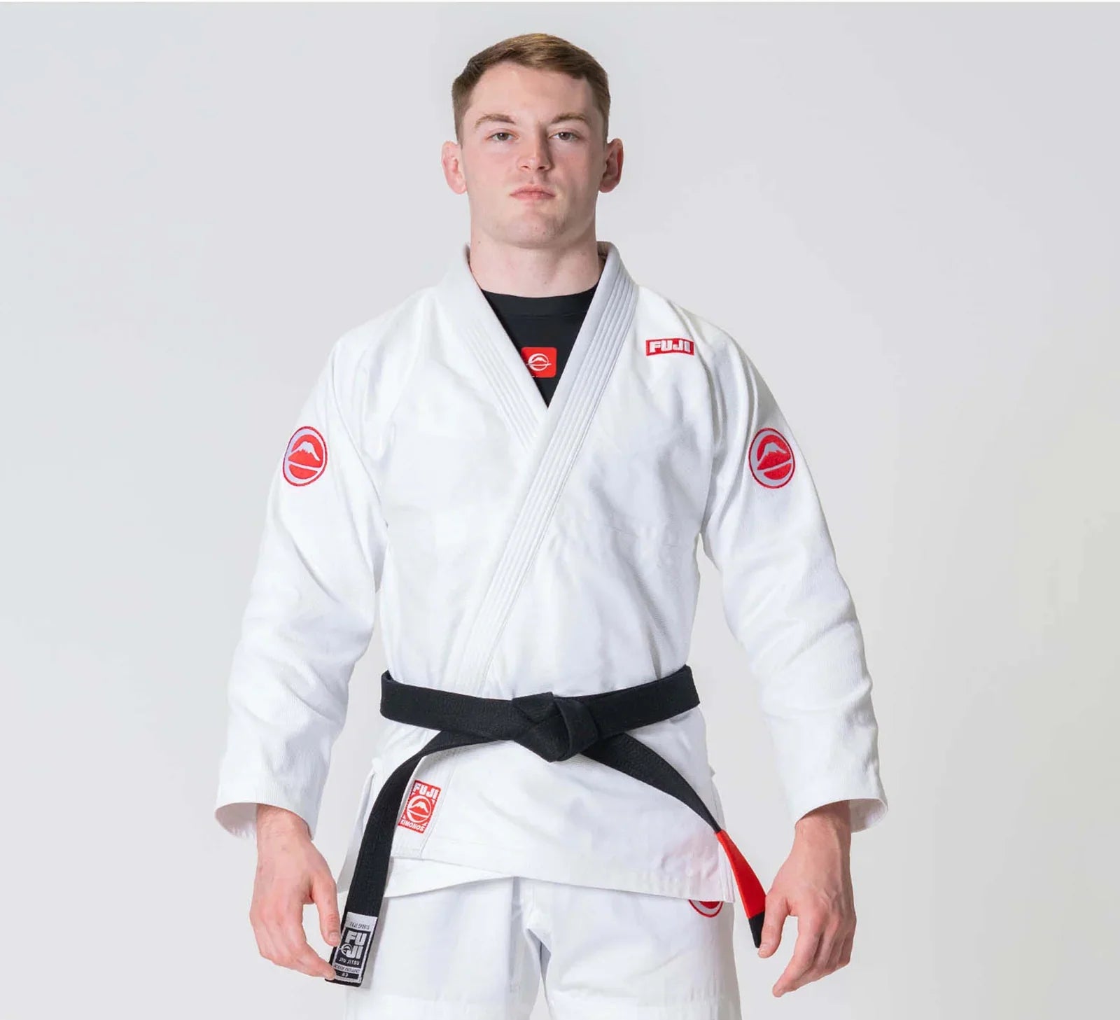 IBJJF Competition White BJJ Gi – 100% Cotton Pearl Weave Gi – Durable, Lightweight Gi for Men – FUJI Sports