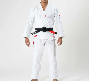 FUJI Ultra Lite White BJJ Gi – Lightweight Pearl Weave Competition Jiu Jitsu Gi