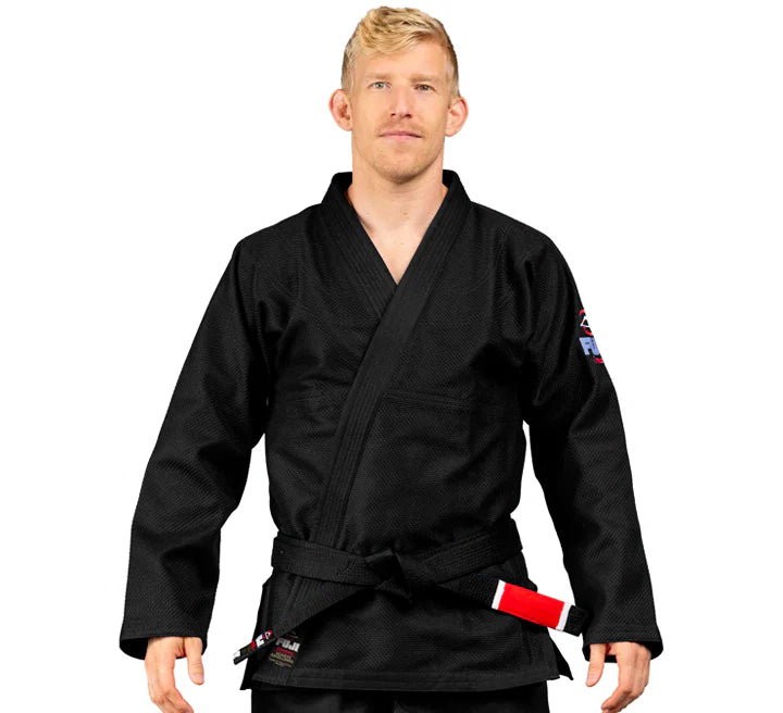 FUJI All Around Black BJJ Gi – Mid-Weight Traditional Weave Jiu Jitsu Gi