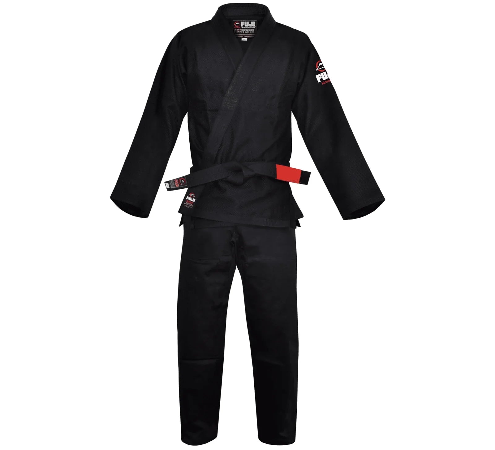 FUJI All Around Black BJJ Gi – Mid-Weight Traditional Weave Jiu Jitsu Gi