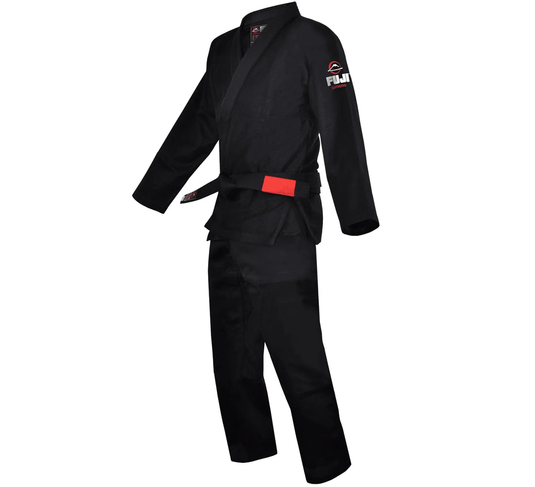 FUJI All Around Black BJJ Gi – Mid-Weight Traditional Weave Jiu Jitsu Gi