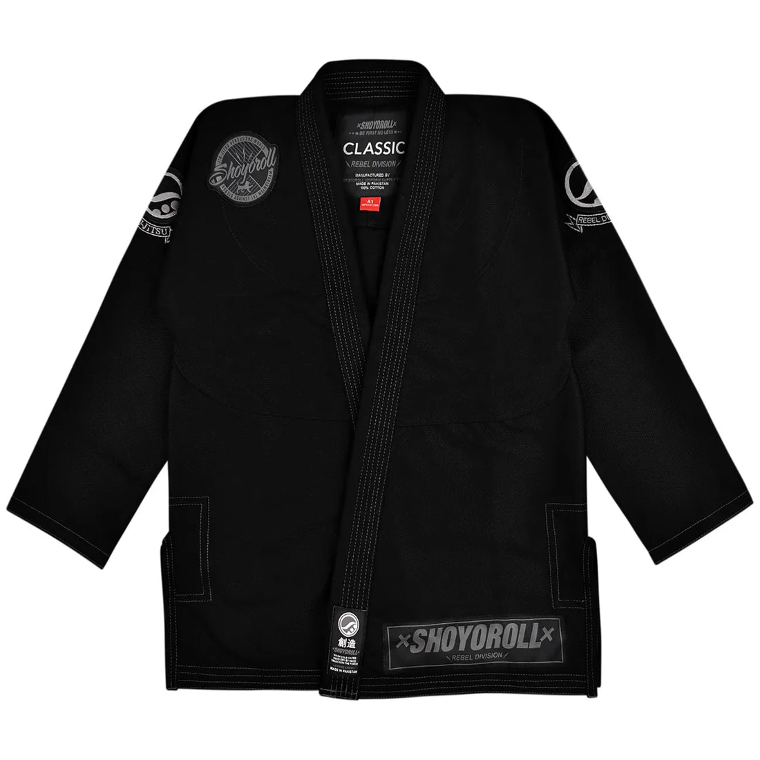 Shoyoroll Classic Black BJJ Gi – Rebel Division Pearl Weave Kimono / Batch 51