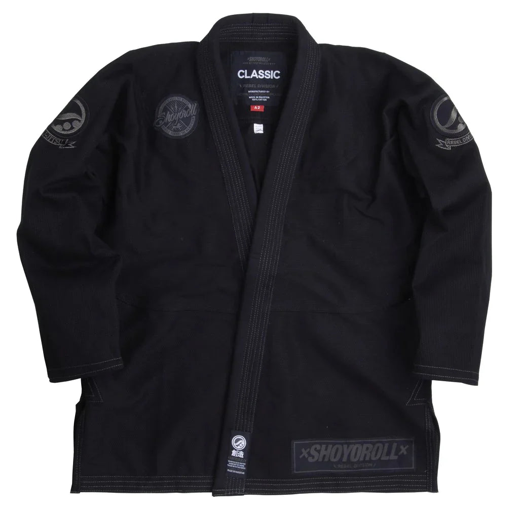 Black Rebels BJJ Gi – 450 GSM Pearl Weave Lightweight Jiu Jitsu Uniform