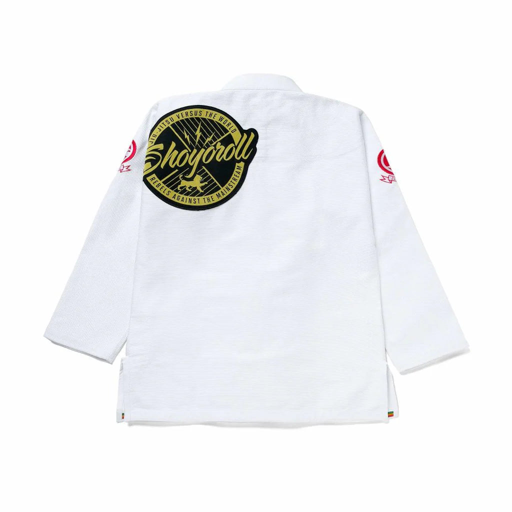 White Rebels BJJ Gi – 450 GSM Pearl Weave Lightweight Jiu Jitsu Uniform