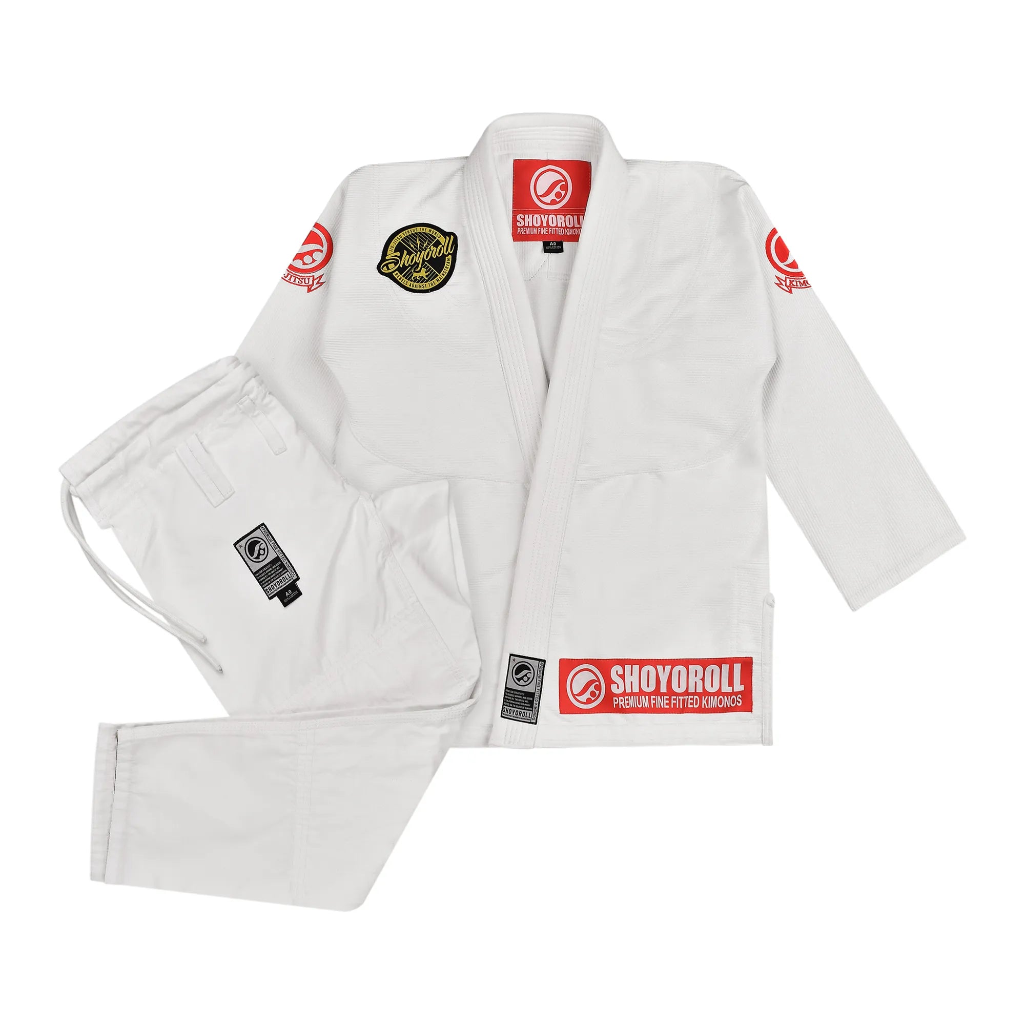 Shoyoroll Premium White BJJ Gi – Pearl Weave Competition Kimono | Batch 105