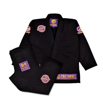 Shoyoroll Black BJJ Gi – Purple Edition Pearl Weave Kimono / Batch 83