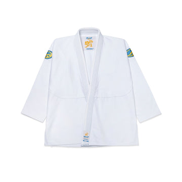 White Lightweight BJJ Gi – 400 GSM Pearl Weave Brazilian Jiu Jitsu Uniform