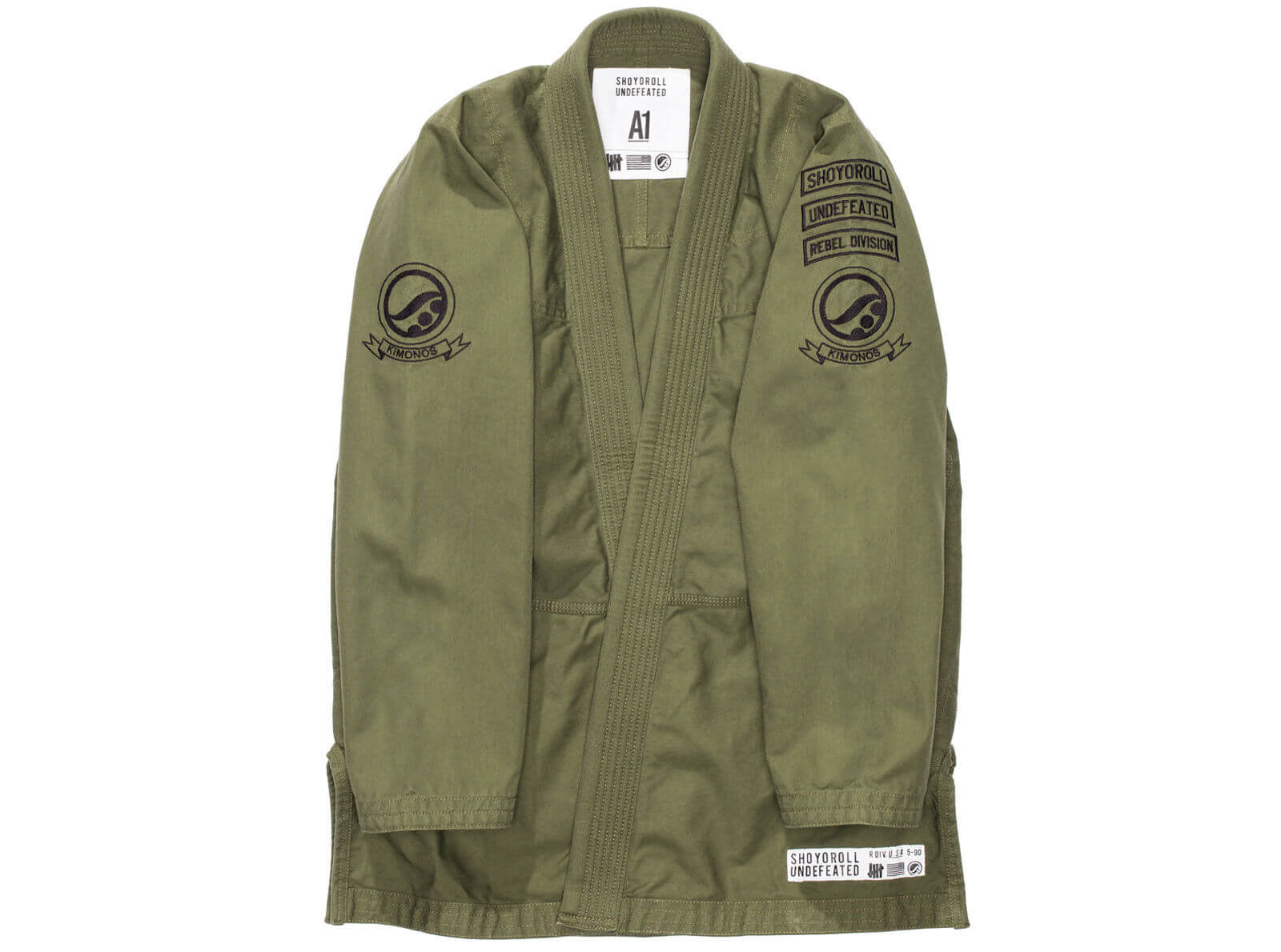 Olive Green Pearl Weave BJJ Gi – 450 GSM Lightweight Brazilian Jiu Jitsu Uniform