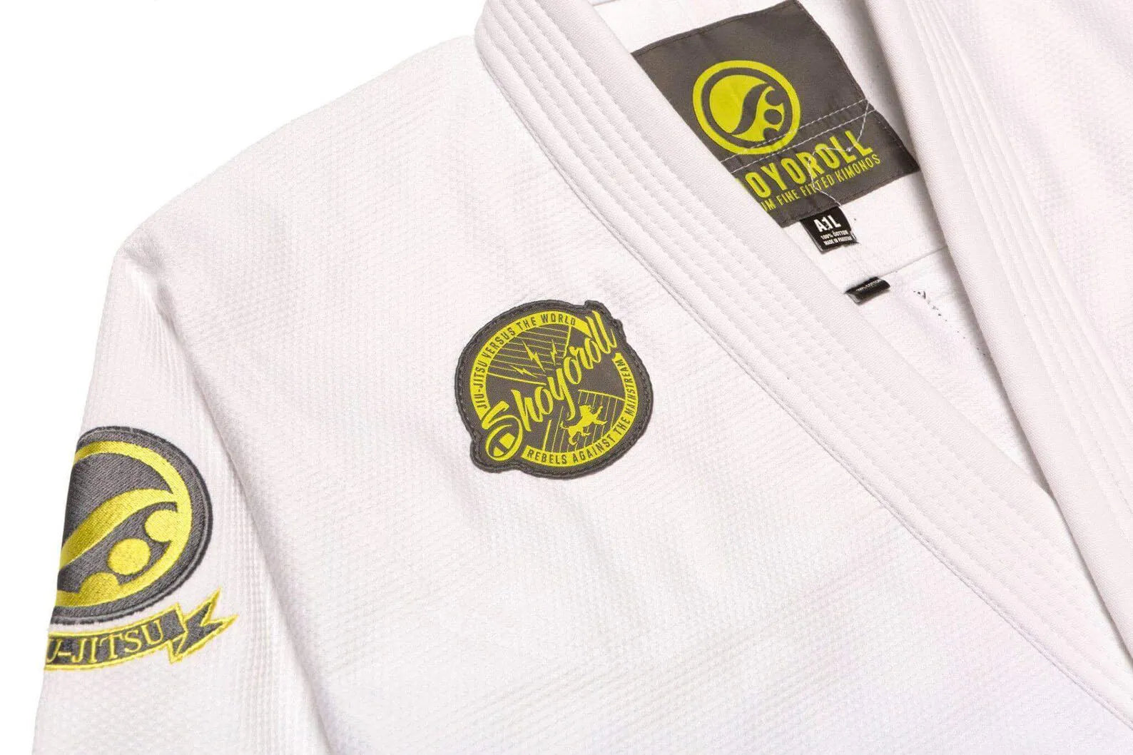 Shoyoroll White BJJ Gi – Premium Pearl Weave Competition Kimono / Batch 75