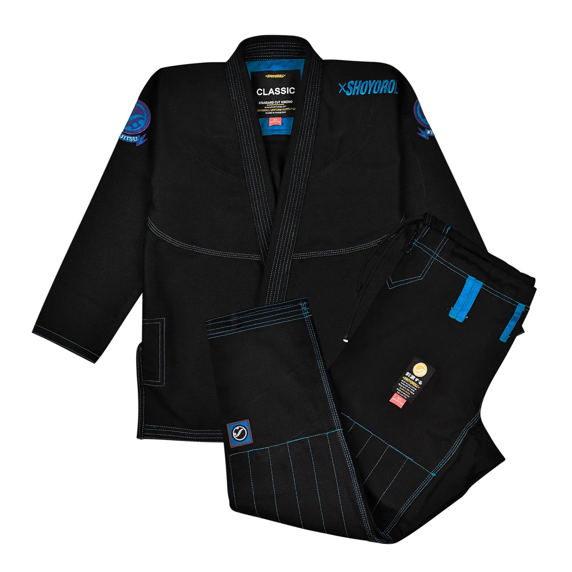 Shoyoroll Classic Black BJJ Gi – Premium Pearl Weave Competition Kimono / Batch q4