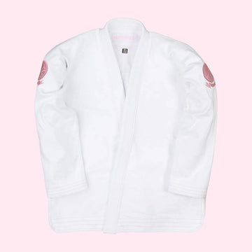White Competition Pearl Weave BJJ Gi – 450 GSM Lightweight Jiu Jitsu Kimono Set