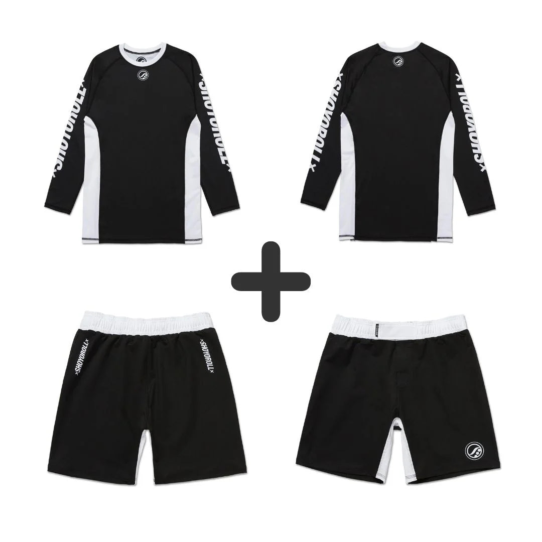 Shoyoroll Atlas Competitor No-Gi BJJ Rash Guard Long Sleeve & MMA Shorts Set
